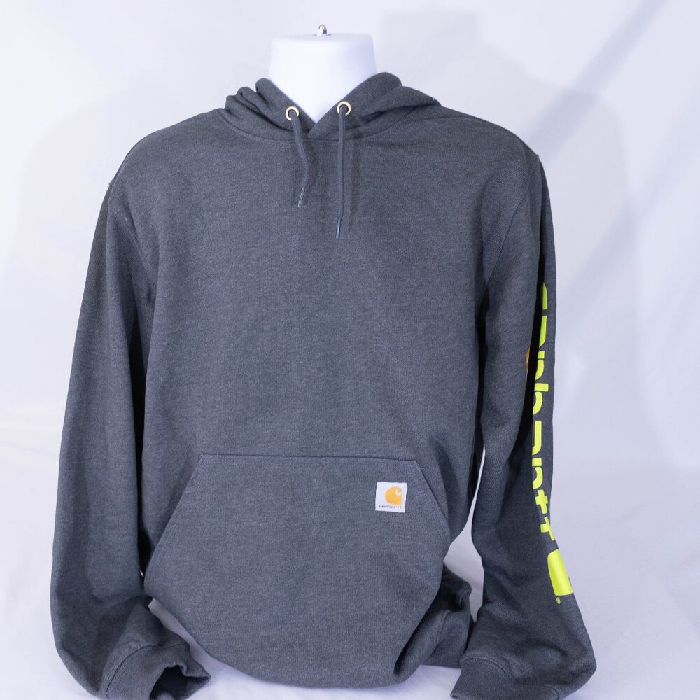 Carhartt® Hoodie with Lime Green Lettering "Carhartt"